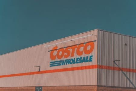 a building with a sign that says costco wholesale